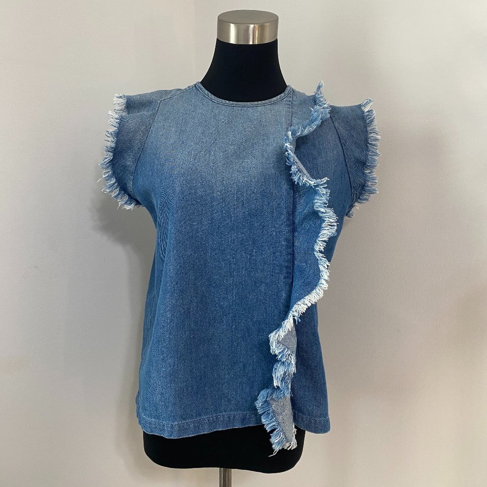 Closed Jeans Shirt Women's M Blue Cotton Denim